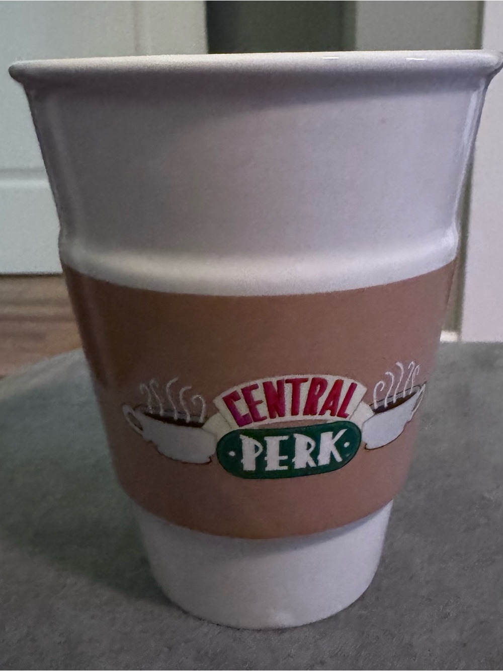 FRIENDS Central Perk Ceramic Coffee Cup with Iconic Cardboard Style Sleeve
